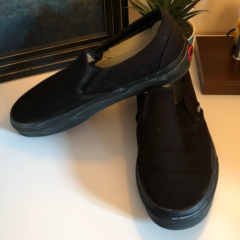 Vans Black Slip On Canvas Skate Shoe 4.5 / 6